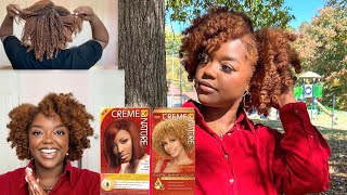 Dying My Natural Hair Copper/Ginger Without Bleach! | Crème of Nature Red Copper & Ginger Blonde