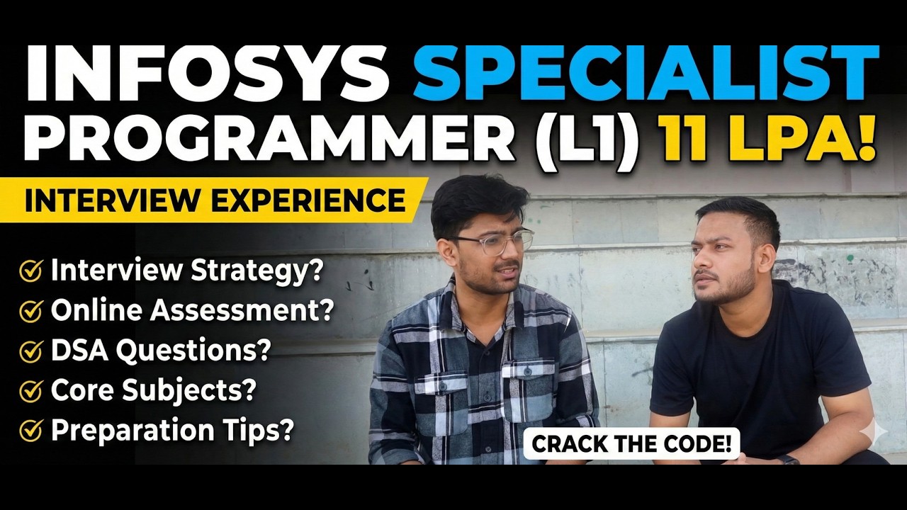 How to Crack Infosys Specialist Programmer (11 LPA) | Full Interview ...