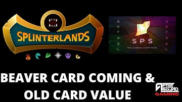 BEAVER CARD COMING & OLD CARD VALUE (ANSWERING SPLINTERLANDS COMMENTS)