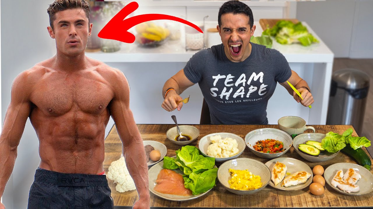 I eat like Zac Efron for a day ! - YouTube