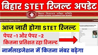 Bihar STET Result Update || आज जारी होगा STET रिजल्ट✅STET Normalization कितना नंबर बढ़ेगा #biharstet