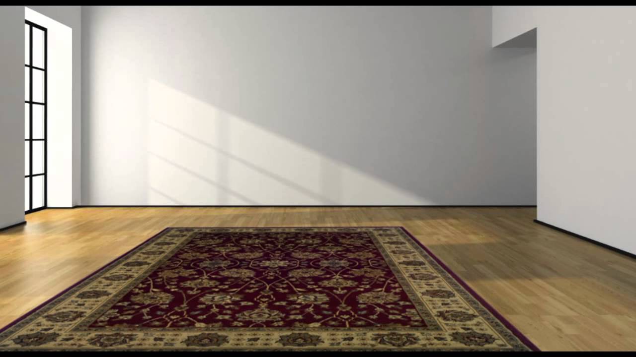 Traditional Red Beige Polypropylene Floral Machine Woven Area Rug ...