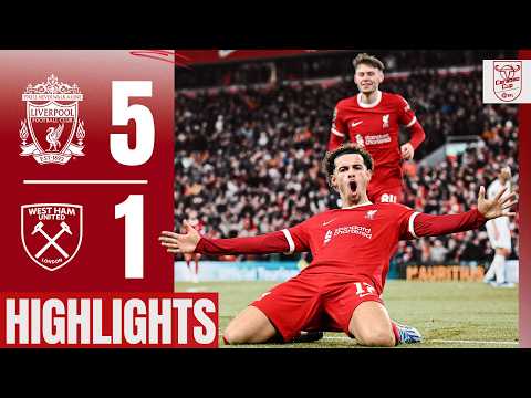 Szoboszlai Stunner, Salah, Gakpo & Curtis Jones Solo Goal! | Liverpool 5-1 West Ham | Highlights