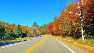 Scenic Autumn Drive in Adirondack Mountains - Fall Foliage