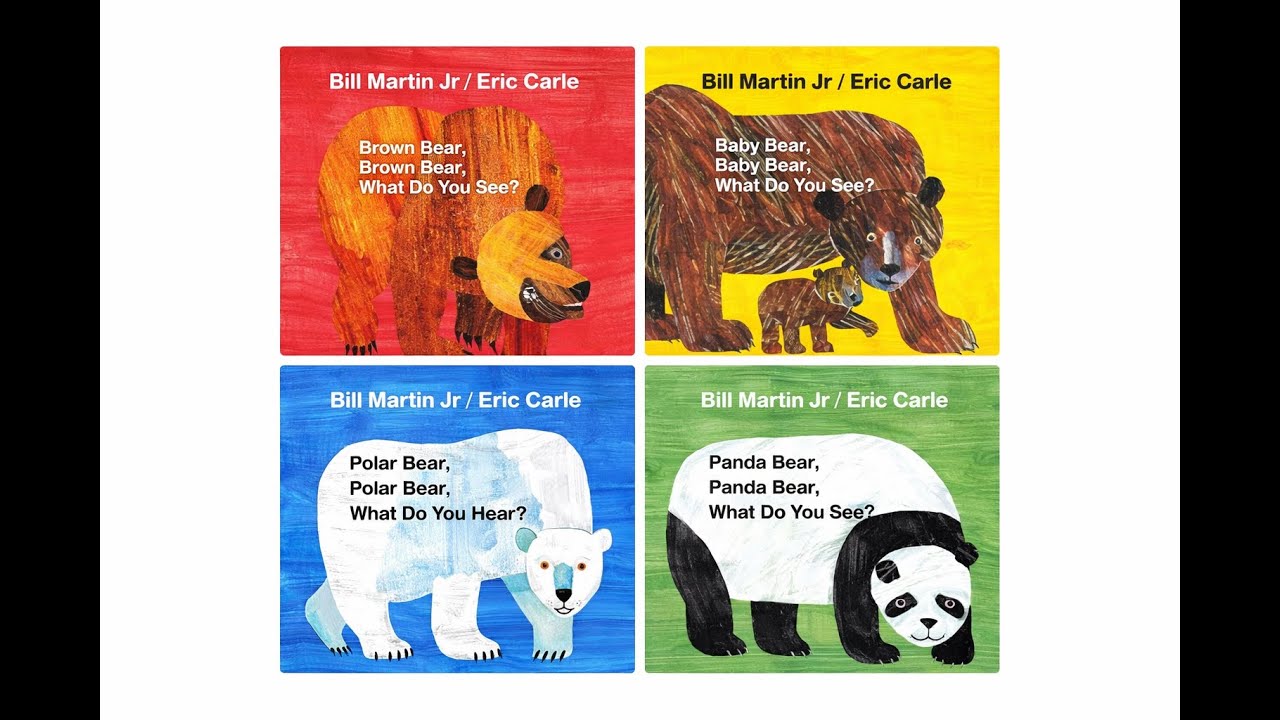 Brown Bear, Polar Bear, Panda Bear and Baby Bear What Do You See/Hear? | Eric Carle Bear Compilation