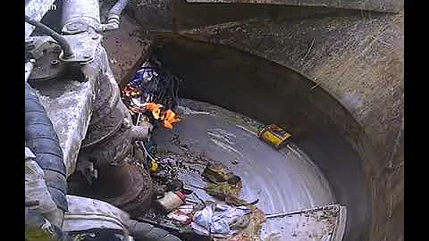 Car battery ignites fire in garbage truck