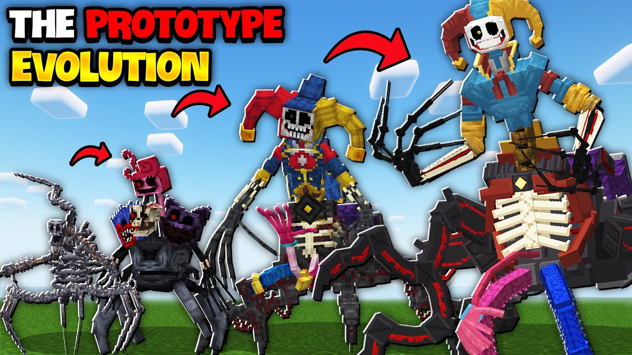 Minecraft But I EVOLVE THE PROTOTYPE Poppy Playtime Chapter 5
