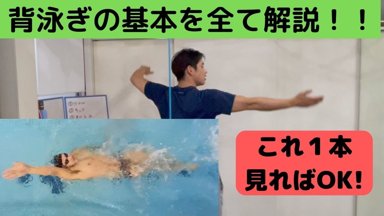 【背泳ぎ全て解説！】この動画一本で背泳ぎの基本を全て解説します！