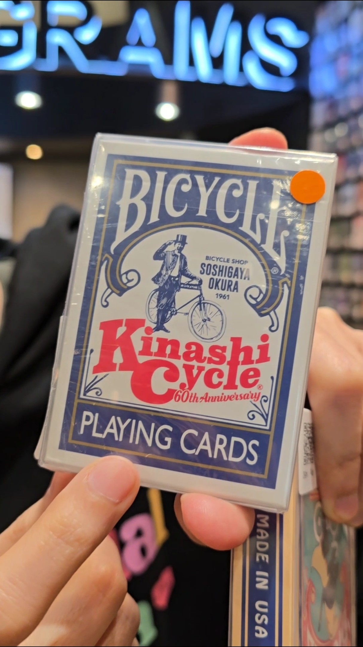 Bicycle Kinashi Cycle 60th Anniversary Playing Cards. A