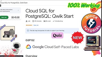 Cloud SQL for PostgreSQL: Qwik Start #GSP152 #qwiklabs #arcade