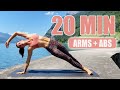 20 min abs  arms workout  no equipment no weights needed  deep core exercises  guided by angie