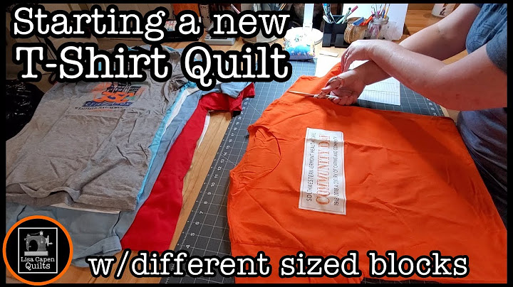 T-Shirt Quilt w/ Different Sized Blocks - Applique & Pictures.  Today we inventory our logos!