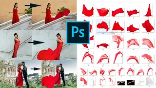 Flying Fabric Gown Dress PNG Overlays Pack Edit your Photos In Photoshop screenshot 3