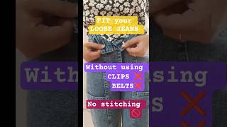 HACK TO FIT YOUR LOOSE JEANS👖😎 #hacks #viralvideo #jeanshack #jeansoutfit #jeansfashion #jeans
