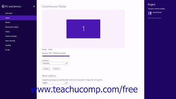 Windows 8.1 Tutorial "PC and devices" Settings Microsoft Training Lesson 3.2