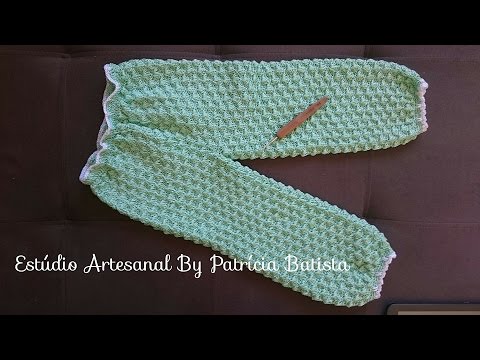 calça de croche para bebe passo a passo