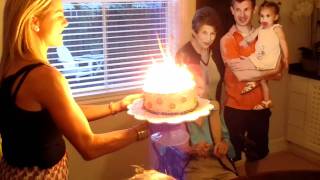 Grandma Blows Out A Cake With 102 Candles For Her Birthday Resimi