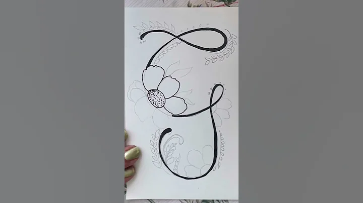 Floral letter G #floral  #lettering  #calligraphyart #calligraphy #drawingtimelapse #subscribe #art