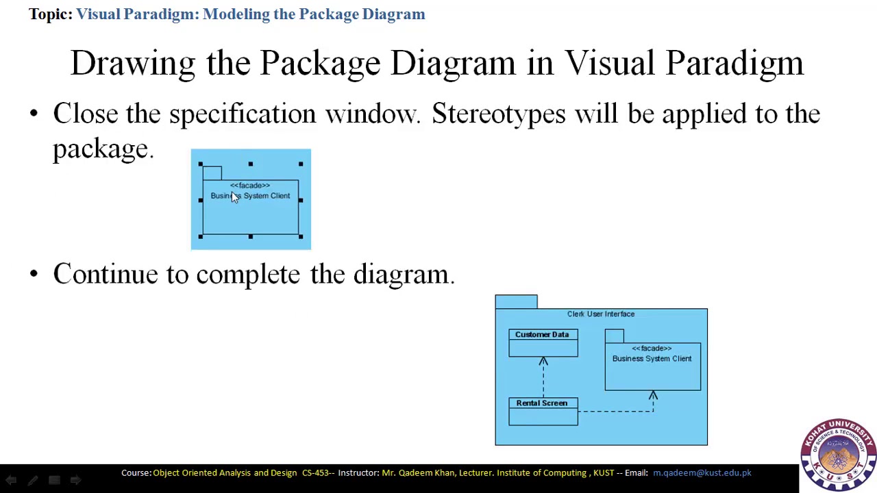 how to make package diagram in visual paradigm