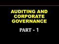 AUDITING AND CORPORATE GOVERNANCE | PART 1 | BCOM | SIXTH SEMESTER | IMPORTANT | CALICUT UNIVERSITY