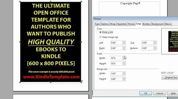 Kindle Template: How to insert a cover image into the Open Office template for Kindle
