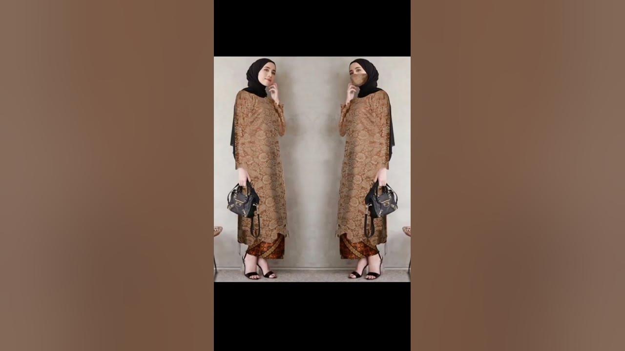 Gamis kebaya tunik wanita modern #gamisterbaru #gamislebaran #gamiscantik #kebayapesta