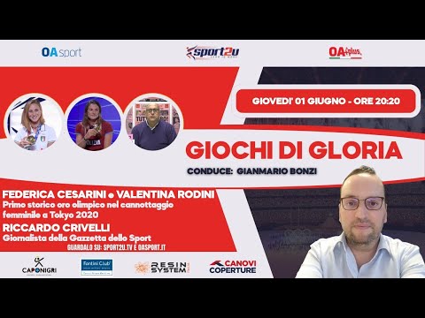 Federica Cesarini e Valentina Rodini, Riccardo Crivelli in live Giochi Di Gloria alle 20:20