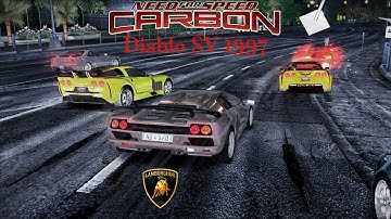 Lamborghini Diablo SV 1997 | NFS Carbon Remastered Graphics | Performance & Hard Race |