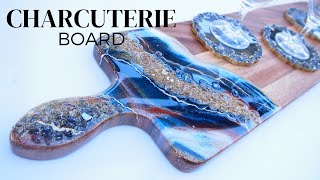 EPOXY RESIN PROJECT: Resin Art Cutting Board with Coasters🤩