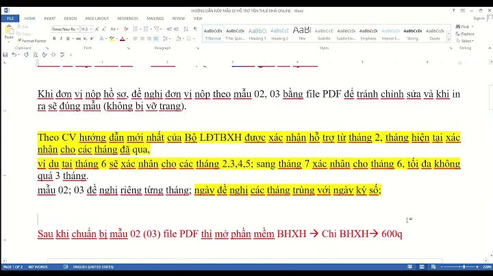 Mẫu 02 03 hỗ trợ tiền thuê nhà excel