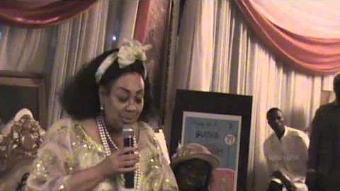 Her Excellency, Lady Cherry Igbinedion giving vote of thanks to the Baptist Family