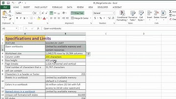 How to Merge, Center & Max Characters in Excel : Using Excel & Spreadsheets