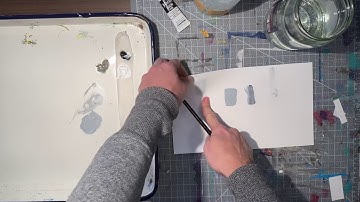 How to paint with gouache and make a value scale.