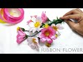 Diy cosmos flowerhow to make satin ribbon flowers easily