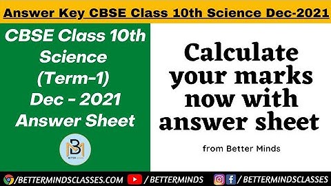 Answer Key SET- 031/1/4 || CBSE Science Class 10th Paper Answer Sheet || Science Class 10