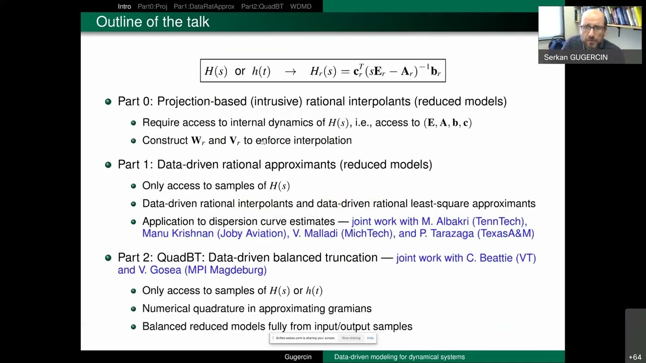 DDPS | Data-driven modeling of dynamical systems: A systems theoretic perspective