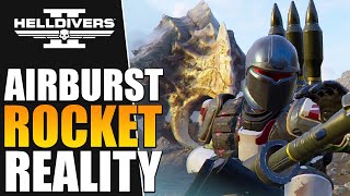 Airburst Rocket Launcher Reality Check against bugsin helldivers 2 (Helldive Solo)