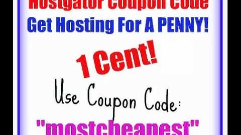 1 cent Hostgator Coupon Code for hostgator