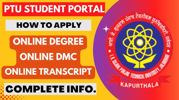 PTU STUDENT PORTAL | PTU ONLINE DOCUMENTS APPLICATION PROCEDURE |PTU STUDENT PORTAL DEGREE/DMC ORDER