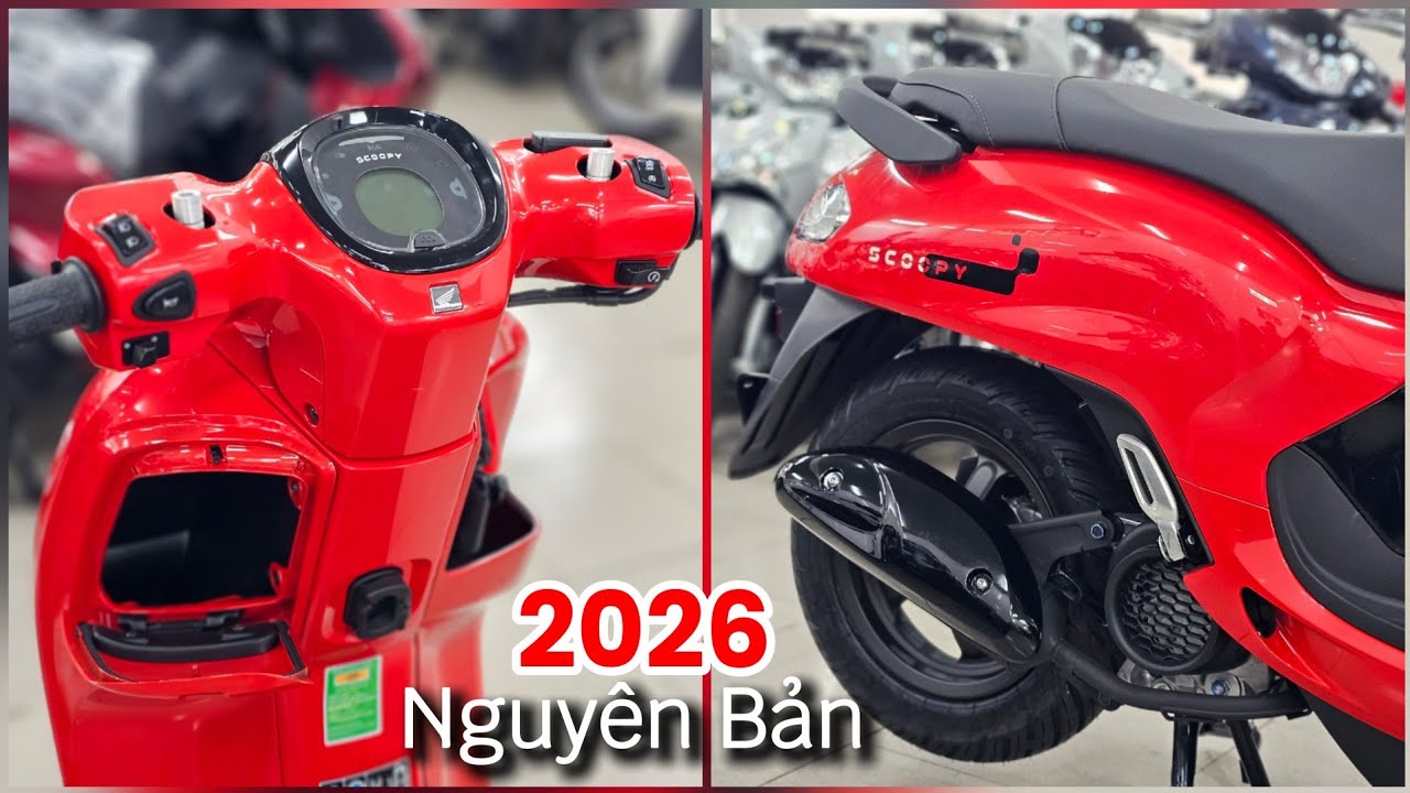 Cận cảnh SCOOPY 110 2026 Khóa Chìa màu Đỏ Nguyên Bản + giá bán ngày 14/02. Khải Phạm #scoopy #110 
