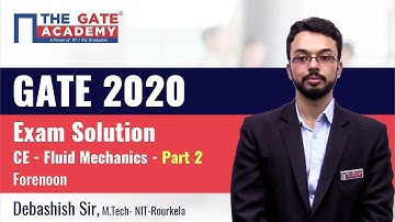 Part -  2 | GATE 2020 Answer Key with Solutions for Civil Paper (Forenoon) – Fluid Mechanics (1 Qs)