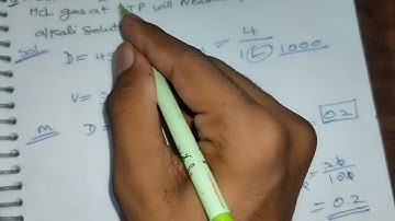 A solution of NaOH is 4 g L-1. What volume of HCI Igas at STP will neutralize, 50 ml of the