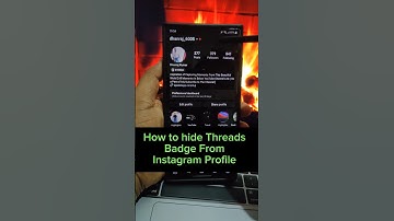 How to hide Threads badge from Instagram profile #threads #youtubeshorts #shortsfeed #shorts