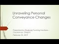 Webinar  personal conveyance