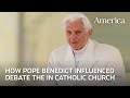 Did Pope Benedict XVI suppress debate in the Catholic Church?
