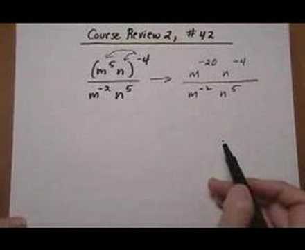 simplify exponential expression with negative exponents