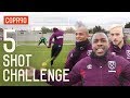 West Ham 5 Shot Challenge ft. Arnautovic, Lanzini, Antonio & Mario!