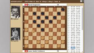 Gedance - Dagenais. World Draughts Championship 1952