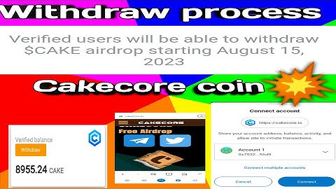 #CAKECORE Withdrawal connect Metamask wallet