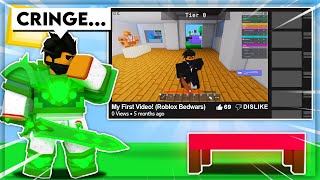 So I Reacted To My *FIRST VIDEO* On Roblox BedWars!